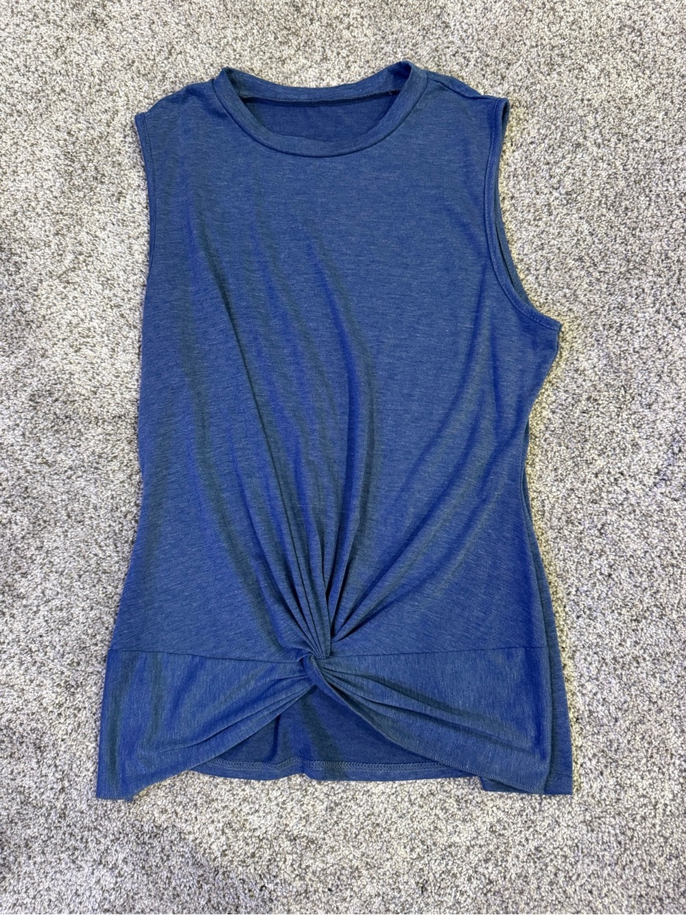 Sleeveless Twist-Front Women’s Top - Blue